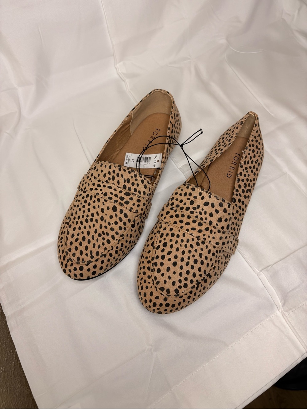 torrid Tan and Black Leopard Print Slip-On Loafers